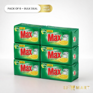 Max Dishwashing Bar Pack of 6 Bulk SJ Mart Max Dish Washing Bar 65g β Pack of 6 (Value Pack / Kitchen Essential)
