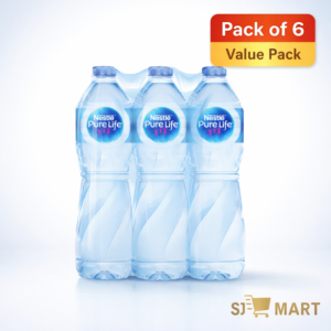 Nestle Water Pack of 6 Bulk SJ Mart Nestlé Pure Life Water 1.5L – Pack of 6 (Value Pack)