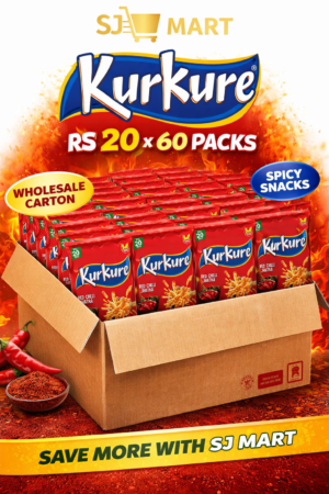 Kurkure Red Chilli Jhatka Rs 20 Packs Carton (60 Packs)