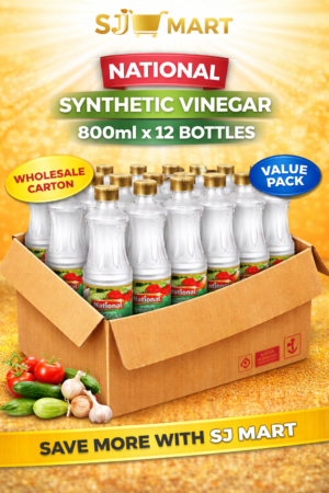 NATIONAL SYNTHETIC WHITE VINEGAR SJMART BULK DEAL National Synthetic Vinegar 800ml x 12 Bottles | Bulk Deal | SJ Mart
