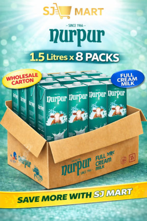 Nurpur milk wholesale pack promotion Nurpur Full Cream Milk 1.5L Carton (8 Packs)
