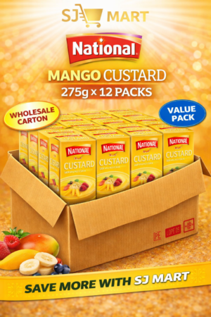 National Mango Custard 300g x 12 | Dessert Mix Bulk Pack | SJ Mart