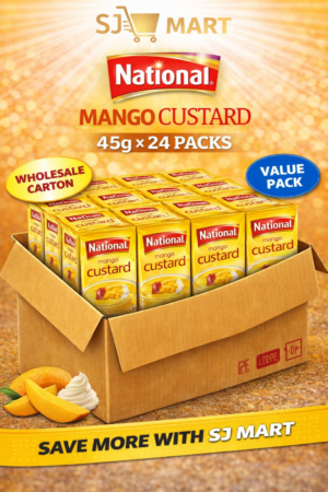 National Mango Custard 45g x 24 | Mini Packs Bulk Carton | SJ Mart