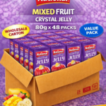National Crystal Jelly Mixed Fruit 80g x 48 | Bulk Carton | Dessert Jelly Mix | SJ Mart
