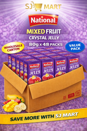 National Crystal Jelly Mixed Fruit 80g x 48 | Bulk Carton | Dessert Jelly Mix | SJ Mart