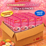 national strawberry custard 275g x 12 sjmart bulkdeal National Strawberry Custard 275g x 12 | Dessert Mix Bulk Carton | SJ Mart