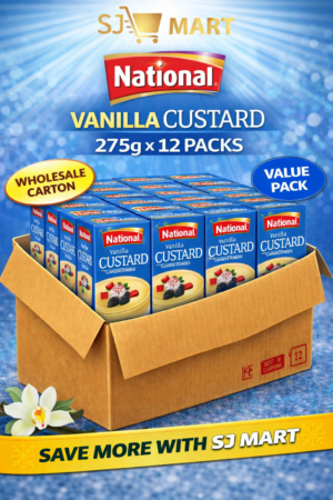National Vanilla Custard 275g x 12 | Dessert Mix Bulk Carton | SJ Mart