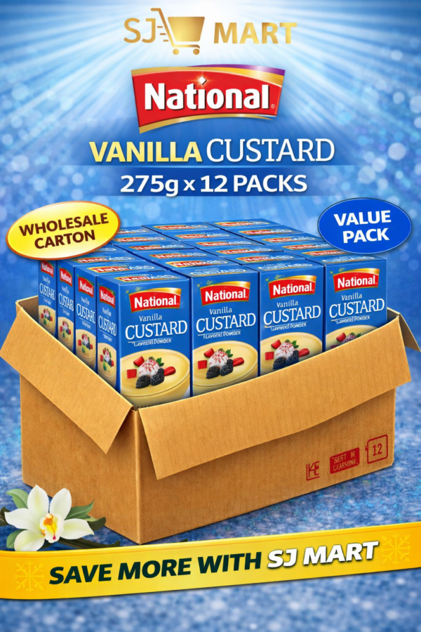 national vanilla custard 275g x 12 sjmart bulkdeal National Vanilla Custard 275g x 12 | Dessert Mix Bulk Carton | SJ Mart