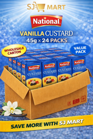 National Vanilla Custard 45g x 24 | Mini Packs Bulk Carton | SJ Mart